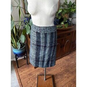 Lands End Plaid Wool Blend Mini Skirt Plus Size 20W School Smart Twee Classic